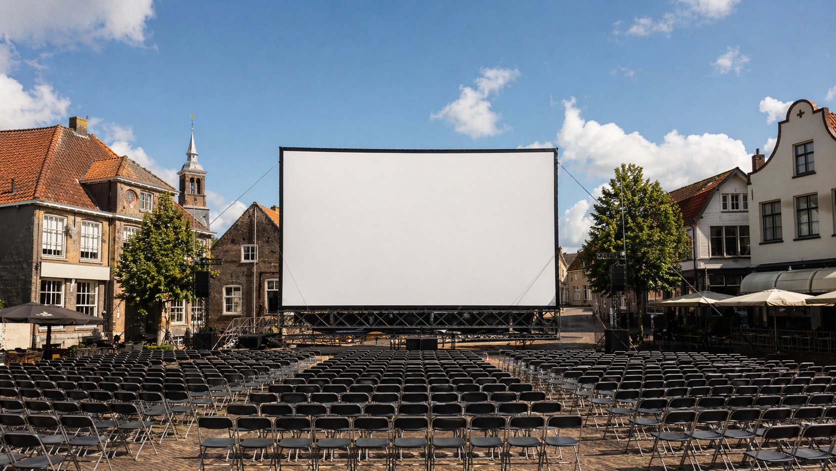 Openluchtvertoning op het dorpsplein tijdens Soeterd